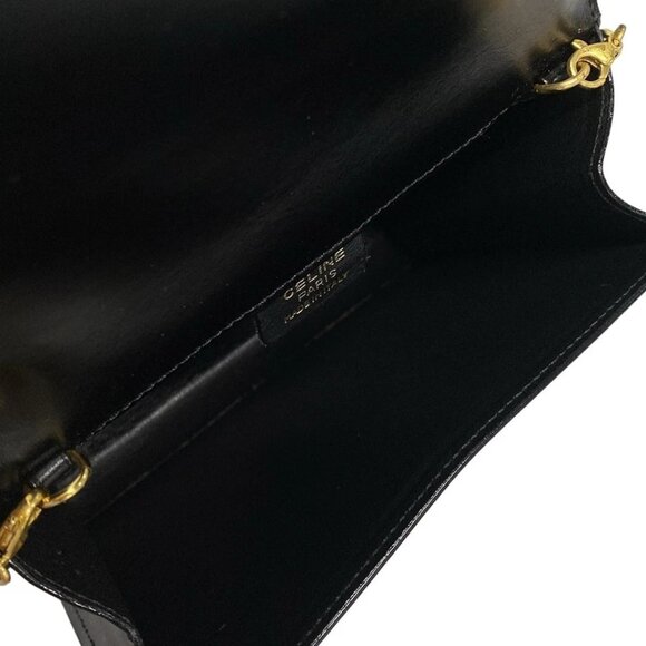 CELINE Star Ball - Black Gold Leather Shoulder Bag 663-082325 - Picture 12 of 14
